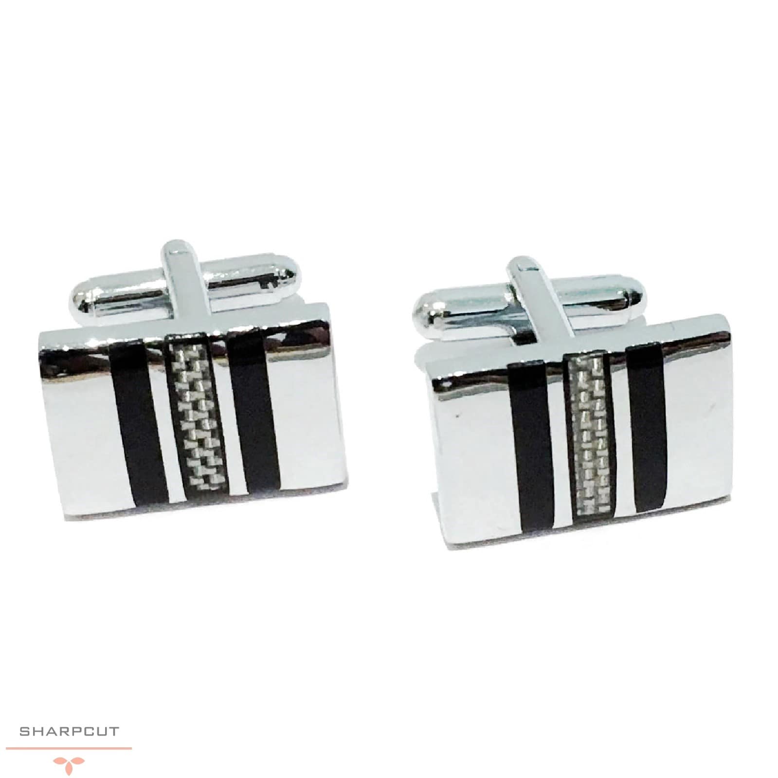 black impact cufflinks sharpcut