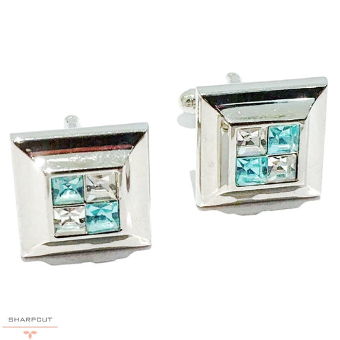 blue stone quadrant cufflinks sharpcut