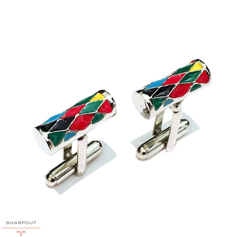 Kaleidoscope Cylinder Cufflinks sharpcut