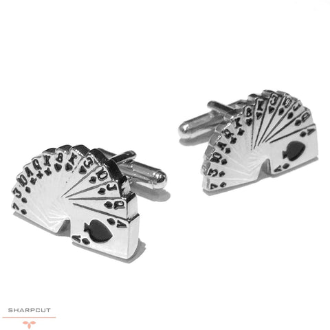 Playing Cards Cufflinks sharpcut