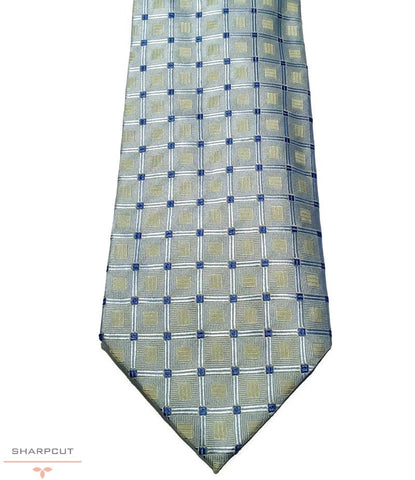 Golden Lattice Pure Silk Tie sharpcut