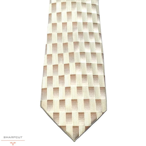 Light Brown Pisa Pure Silk Tie sharpcut