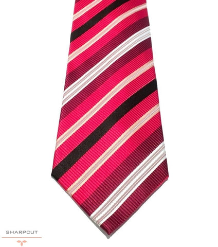 Pink Messina Pure Silk Tie sharpcut