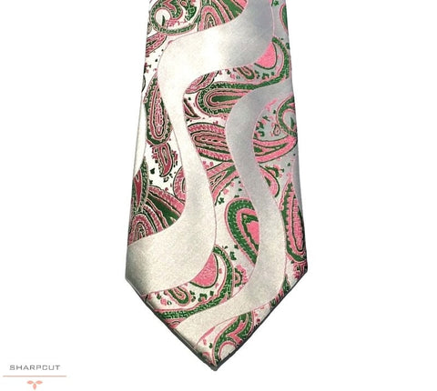 Pink Paisley Pure Silk Tie sharpcut