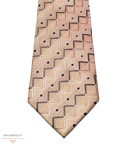 Pink Steps Pure Silk Tie sharpcut