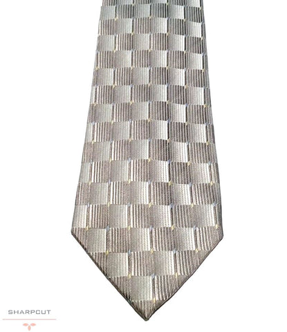 White Venetian Pure Silk Tie sharpcut