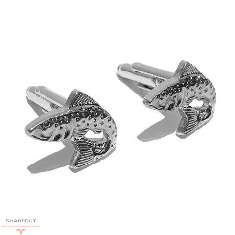 Salmon Cufflinks sharpcut