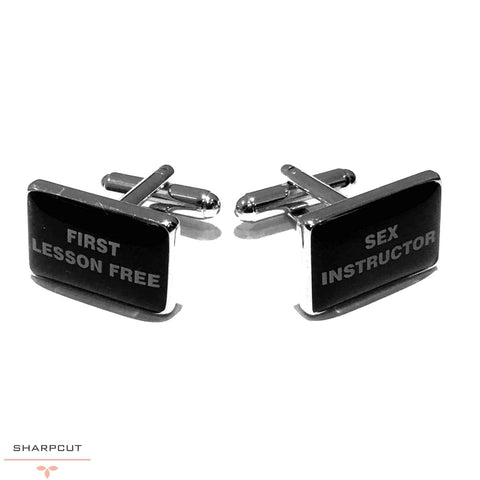 sharpcut sex instructor cufflinks