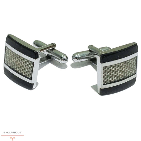 Silver Illusion Cufflinks sharpcut