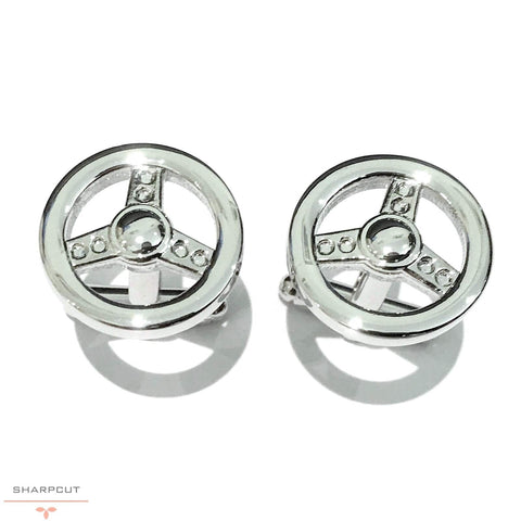 Steering Wheel Cufflinks sharpcut