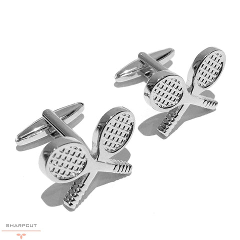 Tennis Racquets Cufflinks sharpcut